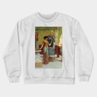 The Bouquet by John William Godward Crewneck Sweatshirt